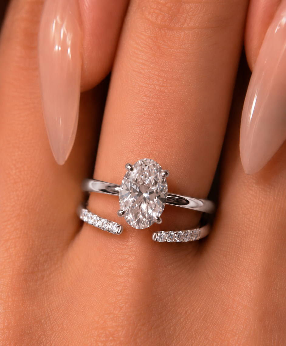 Oval Moissanite Ring