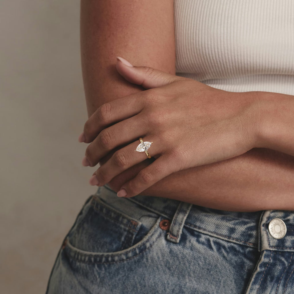 Marquise Moissanite Ring