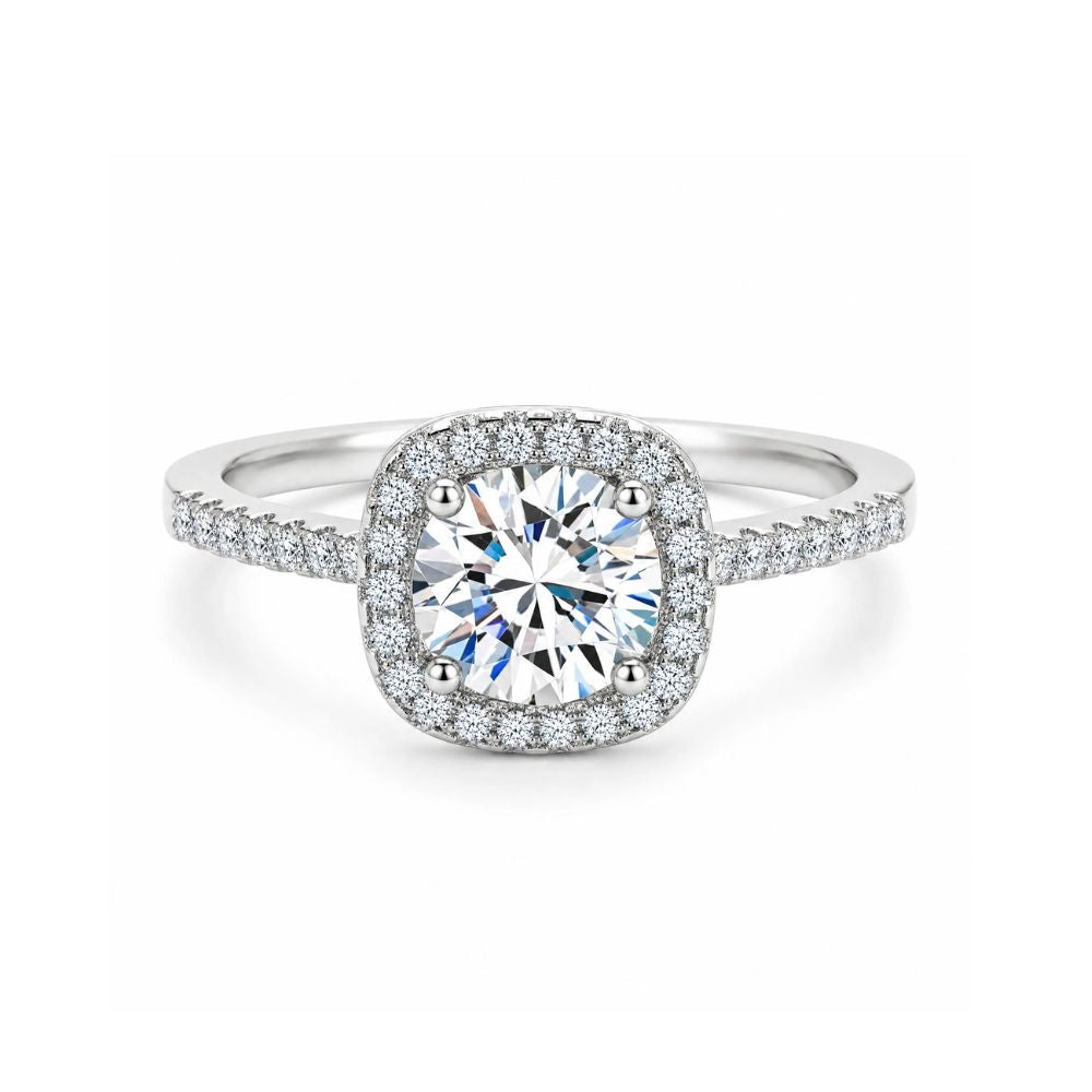 Cushion Moissanite Ring