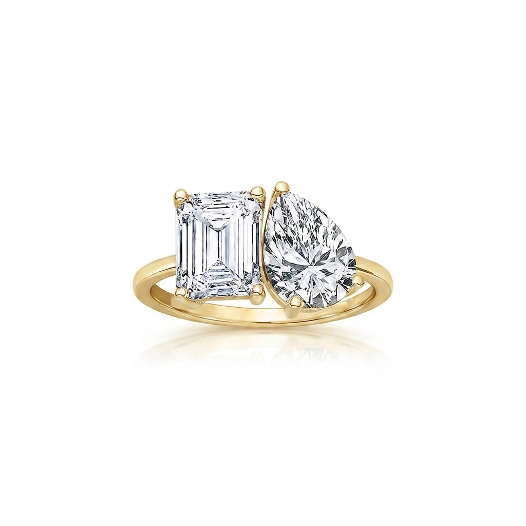 Toi et Moi Moissanite Ring
