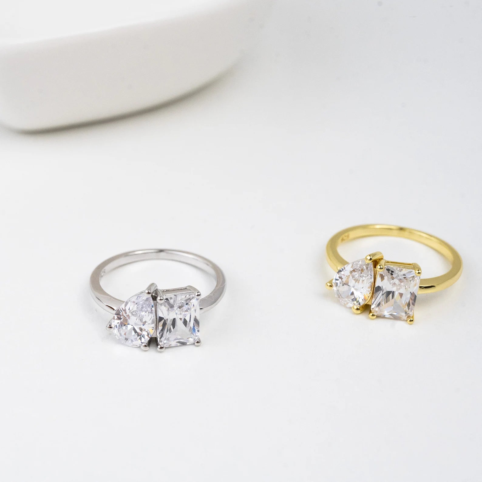 Toi et Moi Moissanite Ring