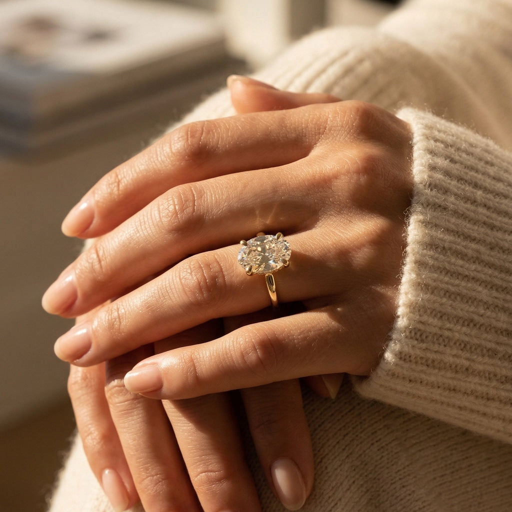 Oval Moissanite Ring