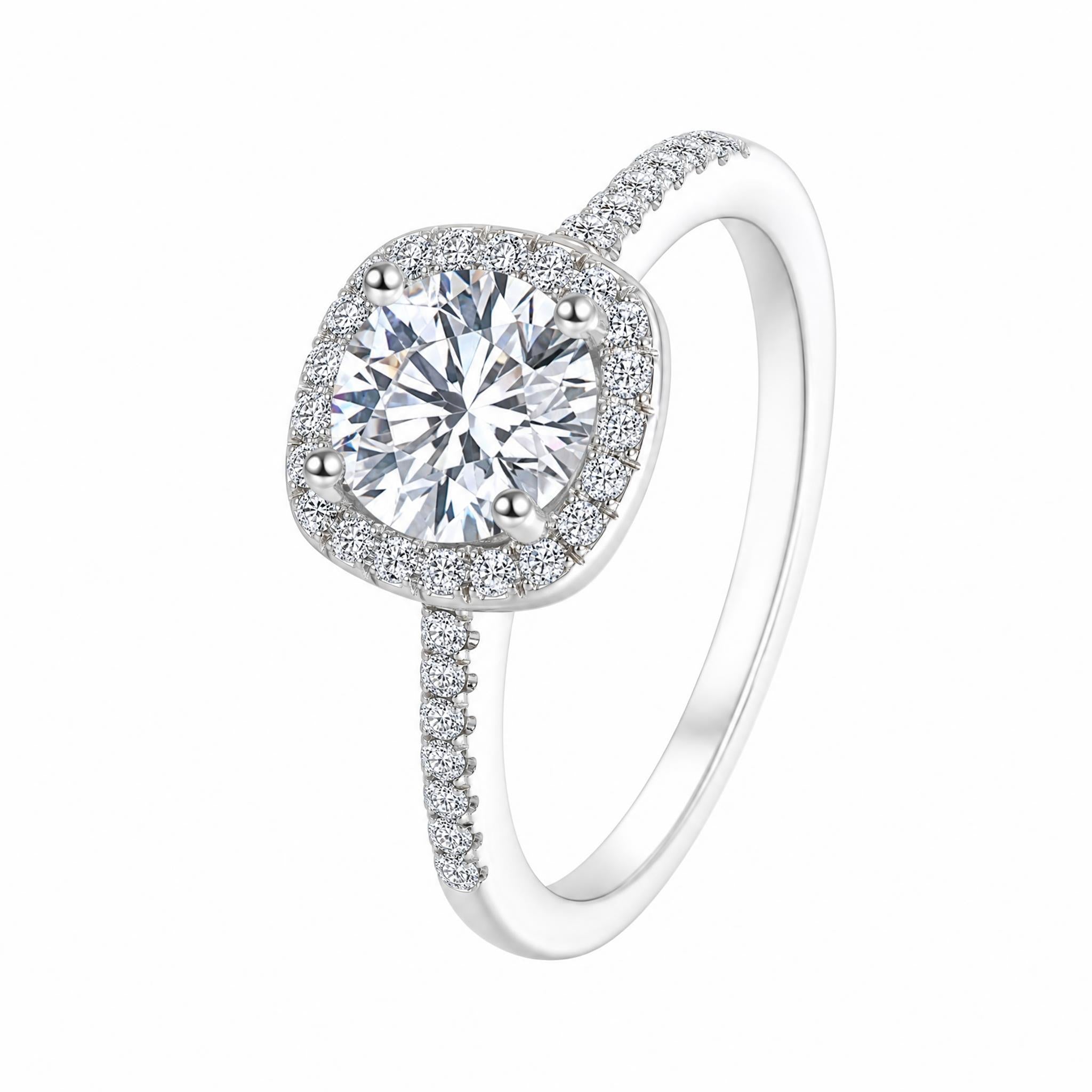 Cushion Moissanite Ring