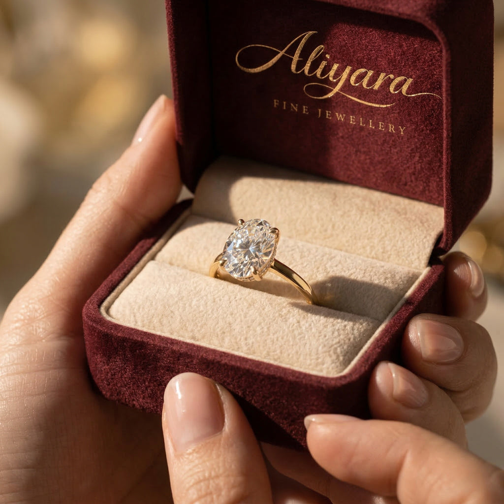Oval Moissanite Ring