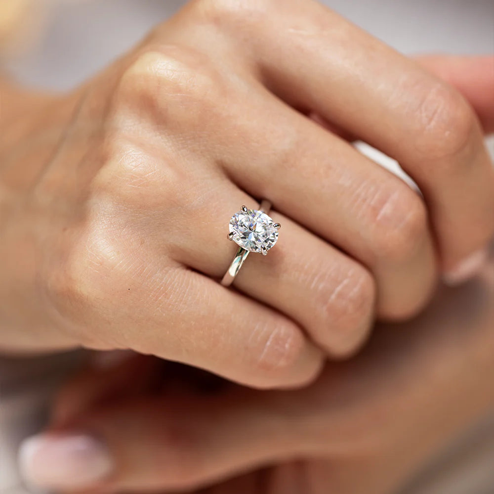Oval Moissanite Ring